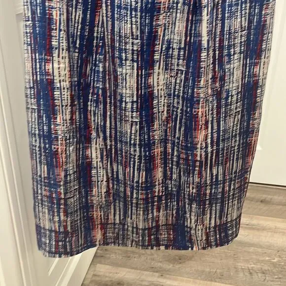 KATE SPADE Silk Shift Dress Ruffle Neckline Multicolor Sleeveless, Size 6 - Picture 6 of 11